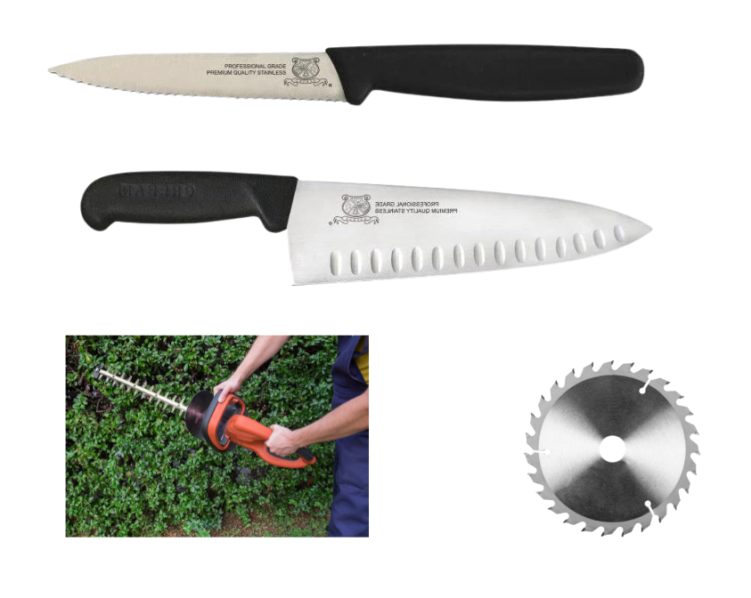 Knives, saws, and blades